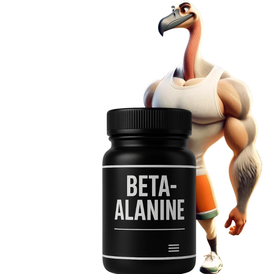 Rogier staat achter een pot beta-alanine