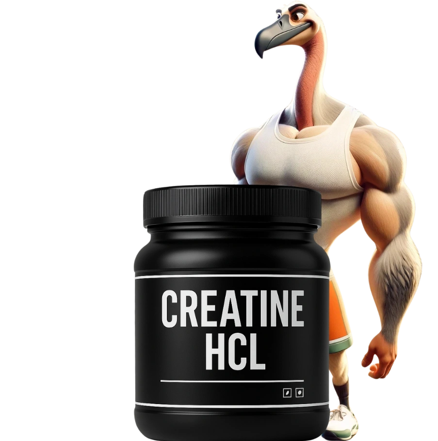 Rogier staat achter een pot creatine HCL